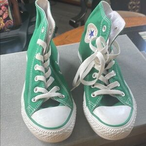 Converse All Stars Chuck Taylor Green High-Top Sneakers with White Accents